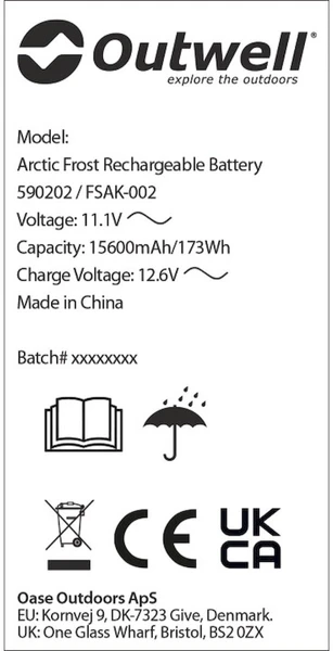 Outwell Oplaadbare Accu Voor Arctic Frost Koelboxen 4 Outwell Oplaadbare Accu Voor Arctic Frost Koelboxen - Afbeelding 4