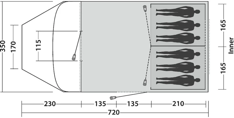 Easy Camp Palmdale 600 Lux Tunneltent - 6 Persoons 15 Easy Camp Palmdale 600 Lux Tunneltent - 6 Persoons - Afbeelding 15
