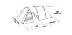 Easy Camp Galaxy 400 Gold Red Tunneltent - 4 Personen -Buitenuitrusting 120355 galaxy 400 gold red drawing perspective2