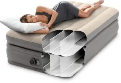 Intex Prime Comfort Luchtbed - Eenpersoons - Ingebouwde Elektrische Pomp -Buitenuitrusting 1320 1900 64162 inuse 2023 300