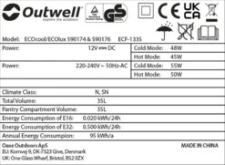 Outwell Ecocool Elektrische Koelbox - 35 Liter - Donkergrijs 12 Outwell Ecocool Elektrische Koelbox - 35 Liter - Donkergrijs -Buitenuitrusting 1389 1900 ecocool grijs 6