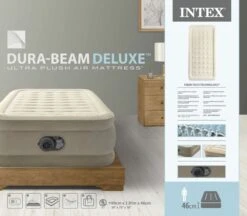 Intex Ultra Plush Luchtbed - Eenpersoons - Ingebouwde Elektrische Pomp -Buitenuitrusting 1663 1900 64426nd pkg 2023 300