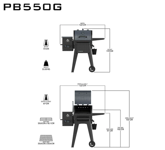Pit Boss Navigator 550 Pellet Grill Barbecue - Afbeelding 9