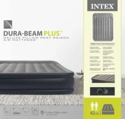 Intex Deluxe Pillow Rest Raised Luchtbed - Queensize - Ingebouwde Elektrische Pomp -Buitenuitrusting 1812 1900 64136nd pkg 2023 300