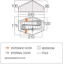 Vango F10 Helium UL 2 Ultralichte Trekking Tunneltent - 1/2 Persoons - Groen -Buitenuitrusting 1900 1783 f10 helium ul 2 1