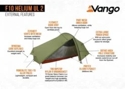 Vango F10 Helium UL 2 Ultralichte Trekking Tunneltent - 1/2 Persoons - Groen -Buitenuitrusting 1900 1783 f10 helium ul 2 6