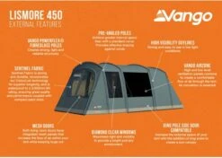 Vango Lismore 450 Tunneltent - 4 Persoons - Groen 22 Vango Lismore 450 Tunneltent - 4 Persoons - Groen -Buitenuitrusting 1900 1783 lismore 450 package 3