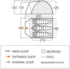 Vango Tay 300 Koepeltent - 3 Persoons - Groen -Buitenuitrusting 1900 1783 tay 300 2