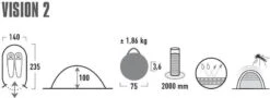 High Peak Vision 2 Pop-up Tent - 2 Persoons - Groen 15 High Peak Vision 2 Pop-up Tent - 2 Persoons - Groen -Buitenuitrusting 440 1200 4001690101080.pt01