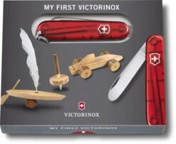My First Victorinox Kinderzakmes - Rood -Buitenuitrusting 7611160015358 victorinox my first transparant rood doos resultaat