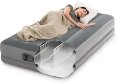 Intex Prestige Mid-Rise Luchtbed - Eenpersoons - Ingebouwde Elektrische Pomp -Buitenuitrusting 835 1200 intex twin prestige mid rise luchtbed 1 persoons 3