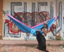 Ticket To The Moon Hangmat 2 Persoons Original Double - Pink/Aqua -Buitenuitrusting 900 1114 img 2447