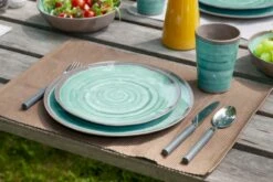 Bo-Camp Halo Melamine Serviesset - 12-delig - Aqua -Buitenuitrusting 900 1350 6181392 06