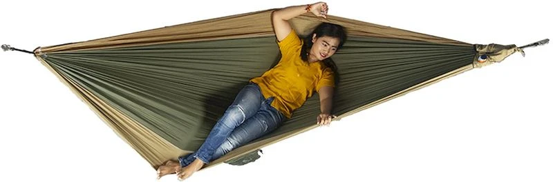 Ticket To The Moon Hangmat 2 Persoons Original Double - Army Green/Brown 5 Ticket To The Moon Hangmat 2 Persoons Original Double - Army Green/Brown - Afbeelding 5