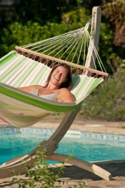 La Siesta Colada 1 Persoons Hangmat - Kiwi -Buitenuitrusting 900 598 cor14 4 colada kiwi weather resistant double spreader bar hammock image 05