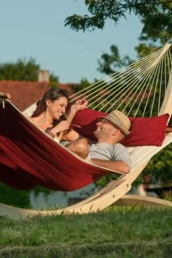 La Siesta Alabama Kingsize 2 Persoons Hangmat - Red Pepper -Buitenuitrusting 900 598 nqr14 21 alabama red pepper quilted kingsize spreader bar hammock image 05
