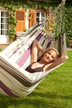 La Siesta Caribena 1 Persoons Hangmat - Purple -Buitenuitrusting 900 600 cih14 7 caribe a purple cotton single classic hammock image 05