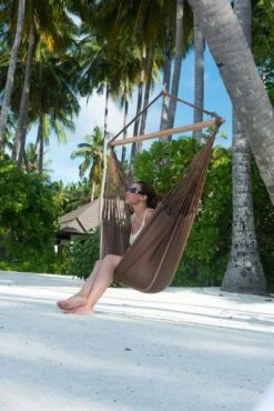 La Siesta Habana Hangstoel XL - Chocolate -Buitenuitrusting 900 601 hal21 6 ambiance 200