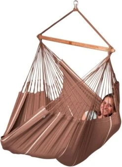 Buitenuitrusting -Buitenuitrusting 900 655 hal21 6 habana chocolate organic cotton lounger hammock chair image 02