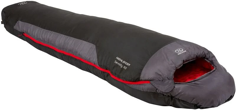 Highlander Serenity 350 Mummy Slaapzak - Charcoal 1 Highlander Serenity 350 Mummy Slaapzak - Charcoal
