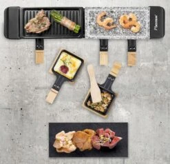 Bestron Raclette/Steengrill - 4 Personen -Buitenuitrusting bestron raclettesteengrill 4 personen 3