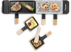 Bestron Raclette/Steengrill - 4 Personen -Buitenuitrusting bestron raclettesteengrill 4 personen 5