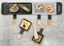 Bestron Raclette/Steengrill - 4 Personen -Buitenuitrusting bestron raclettesteengrill 4 personen 6