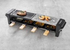 Bestron Raclette/Steengrill - 4 Personen -Buitenuitrusting bestron raclettesteengrill 4 personen 7