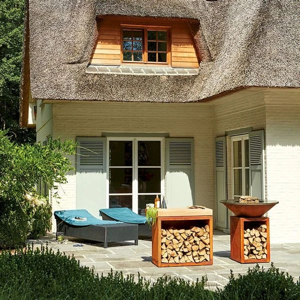 OFYR Butcher Block Storage 90 Corten - Teak Wood 5 OFYR Butcher Block Storage 90 Corten - Teak Wood - Afbeelding 5