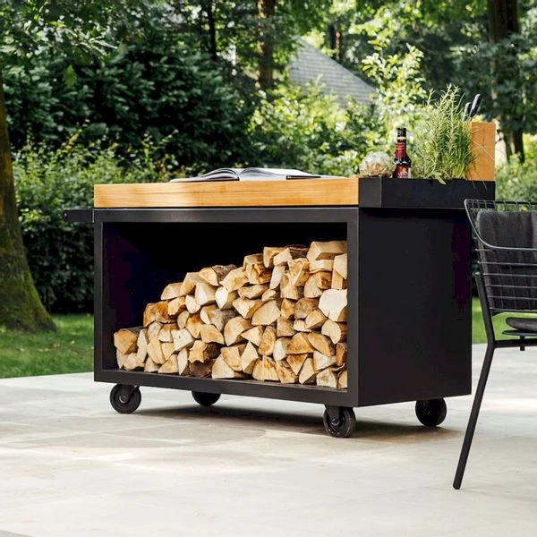 OFYR Mise En Place Table 135 PRO Black - Teak Wood 2 OFYR Mise En Place Table 135 PRO Black - Teak Wood - Afbeelding 2