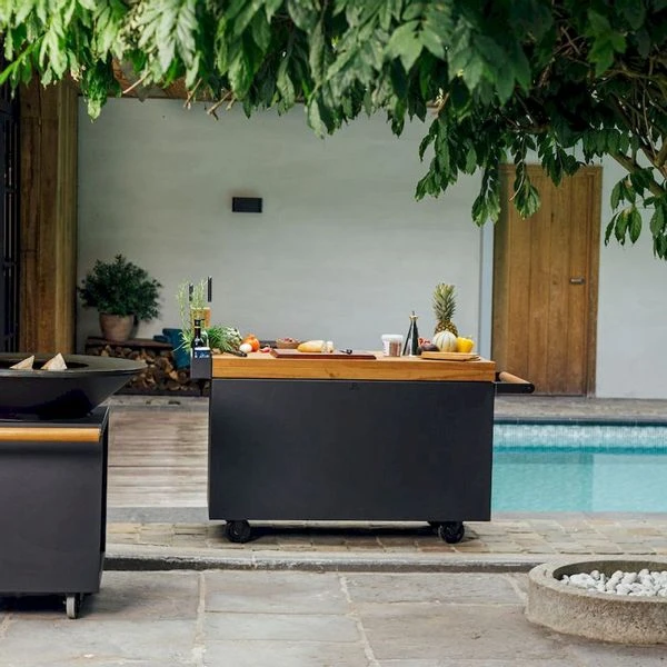 OFYR Mise En Place Table 135 PRO Black - Teak Wood 4 OFYR Mise En Place Table 135 PRO Black - Teak Wood - Afbeelding 4