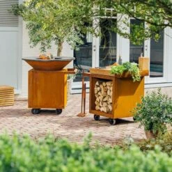 OFYR Mise En Place Table 65 PRO Corten - Teak Wood -Buitenuitrusting ofyr mise en place table 65 pro corten teak wood 5