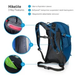 Osprey Hikelite Wandelrugzak - 18 Liter - Zilver -Buitenuitrusting osprey hikelite 18