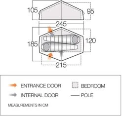 Vango Nevis 200 Tunneltent - 2 Persoons -Buitenuitrusting vango nevis 200 2