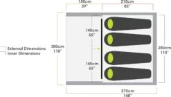 Zempire Evo TS Opblaasbare Tent - 4 Persoons -Buitenuitrusting zempire evo ts opblaasbare tent 7